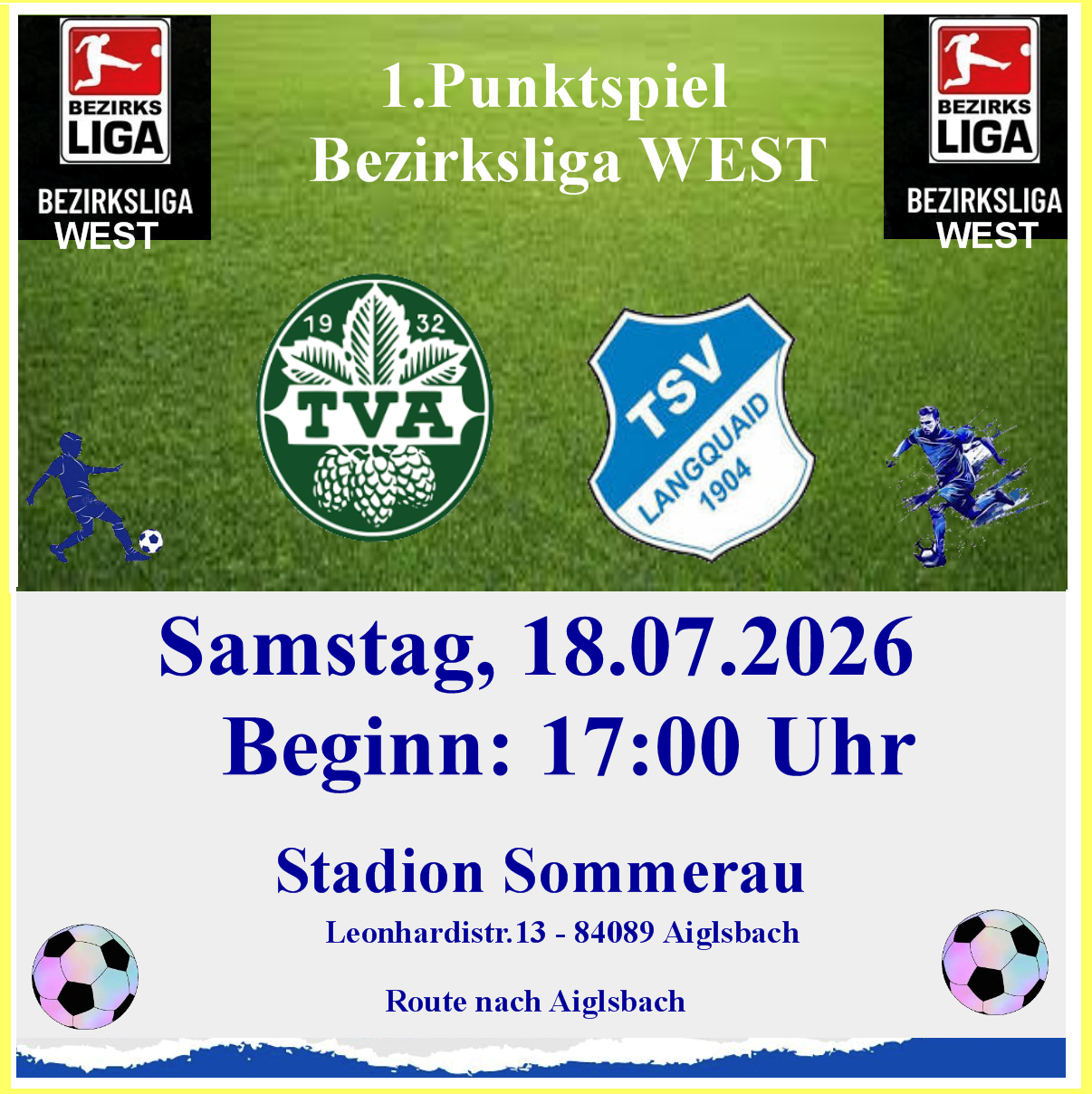 1.Spieltag Bezirksliga WEST