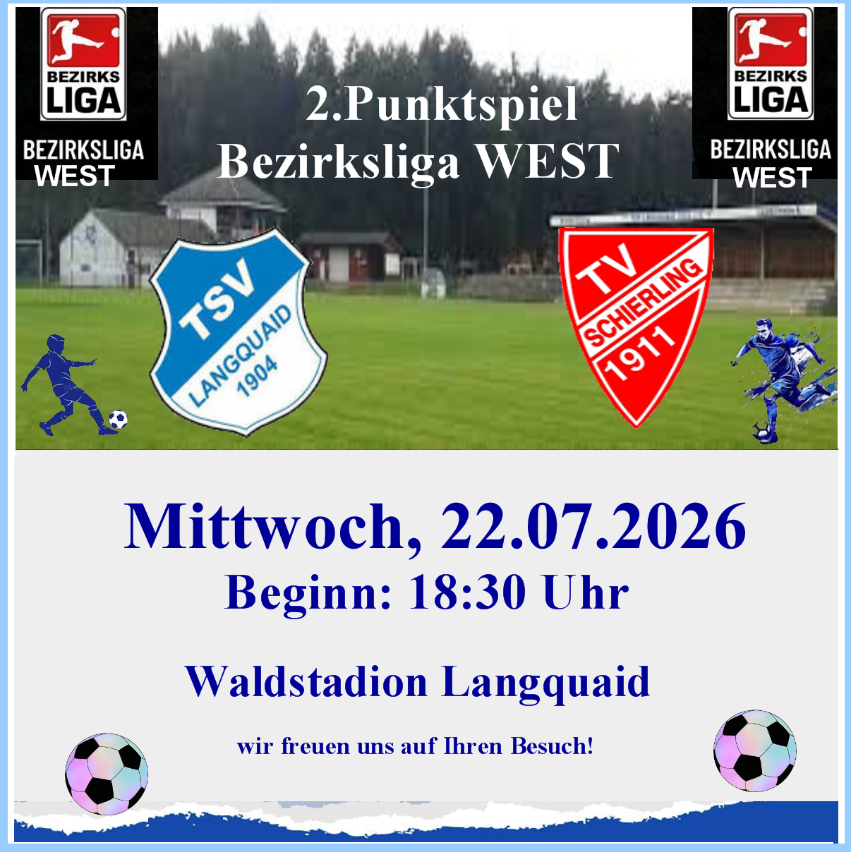 2. Spieltag Bezirksliga WEST